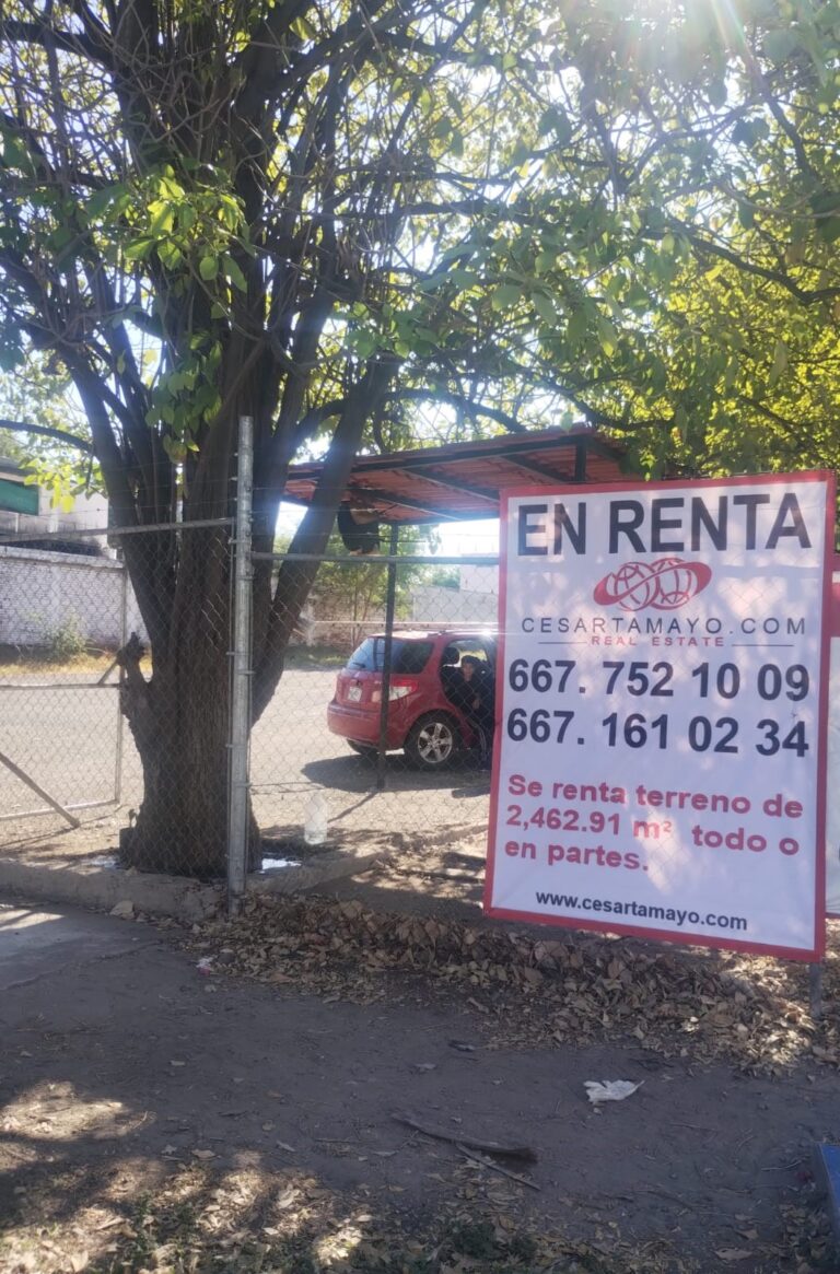 Terreno De 2,463 m2 En Renta Con Excelente Ubicación Por Malecón Salida A Calle Rafael Buelna, Culiacán, Sinaloa